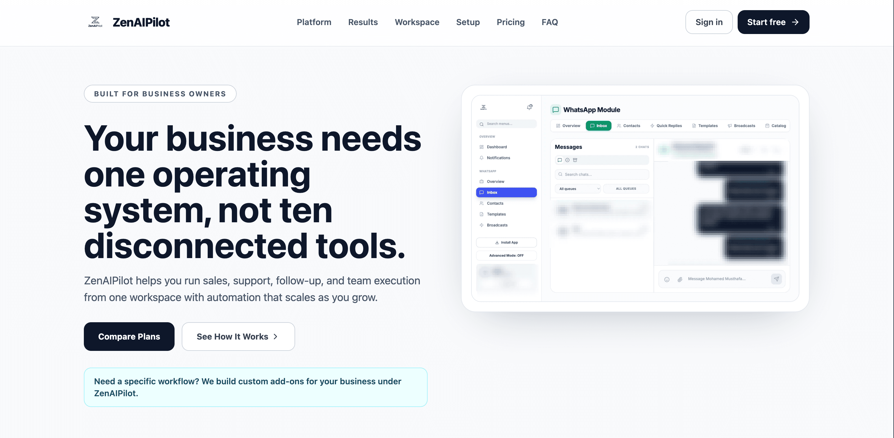 ZenAI Pilot: Revolutionizing WhatsApp Sales for Small Businesses